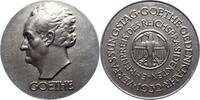 Personenmedaillen Versilberte Bronzemedaille Goethe, Johann Wolfgang von *1749 Frankfurt, +1832. -