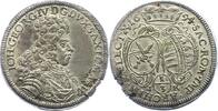 Sachsen-Albertinische Linie 1/3 Taler Johann Georg IV. 1691-1694. -