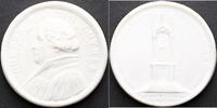 Reformation Porzellanmedaille Errichtung des Lutherdenkmals in Wittenberg 1821. -