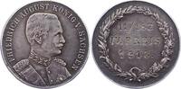 Sachsen-Albertinische Linie Silbermedaille Friedrich August III. 1904-1918. -
