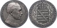 Sachsen-Albertinische Linie Silbermedaille Friedrich August III. 1904-1918. -
