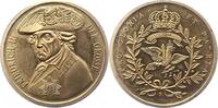 Brandenburg-Preußen vergoldete Bronzemedaille Friedrich II. 1740-1786. -