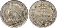 Großbritannien Sixpence Victoria 1837-1901. -