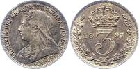 Großbritannien Threepence Victoria 1837-1901. -