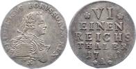 Brandenburg-Preußen 1/6 Taler Friedrich II. 1740-1786. -