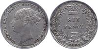 Großbritannien Sixpence Victoria 1837-1901. -