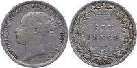 Großbritannien Sixpence Victoria 1837-1901. -