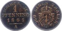 Brandenburg-Preußen 1 Pfennig Wilhelm I. 1861-1888. -