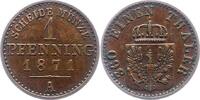 Brandenburg-Preußen Pfennig Wilhelm I. 1861-1888. -