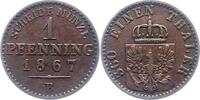 Brandenburg-Preußen 1 Pfennig Wilhelm I. 1861-1888. -