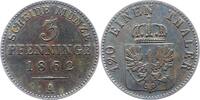 Brandenburg-Preußen 3 Pfennig Wilhelm I. 1861-1888. -