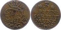 Brandenburg-Preußen Cu 3 Pfennig Friedrich II. 1740-1786. -