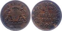 Baden-Durlach 1/2 Kreuzer Friedrich I. 1852-1907. -
