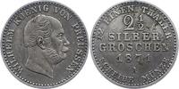 Brandenburg-Preußen 2 1/2 Silbergroschen Wilhelm I. 1861-1888. -