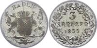 Baden-Durlach 3 Kreuzer Friedrich I. 1852-1907. -