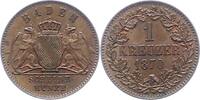 Baden-Durlach Kreuzer Friedrich I. 1852-1907. -