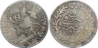 Ägypten 20 Piaster Abdul Hamid II. 1293-1327 H. 1876-1909. -