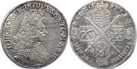 Sachsen-Albertinische Linie 2/3 Taler Johann Georg IV. 1691-1694. -