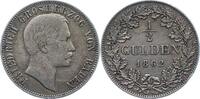 Baden-Durlach 1/2 Gulden Friedrich I. 1852-1907. -