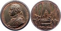 Sachsen-Albertinische Linie Bronzierte Zinnmedaille Moritz, Graf von Sachsen *1696 Goslar + 1750 Chambord, Französischer Marschall seit 1720. -