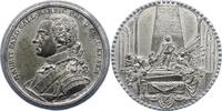 Sachsen-Albertinische Linie Zinnmedaille Moritz, Graf von Sachsen *1696 Goslar + 1750 Chambord, Französischer Marschall seit 1720. -