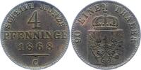 Brandenburg-Preußen 4 Pfennig Wilhelm I. 1861-1888. -