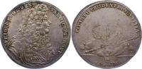 Sachsen-Gotha-Altenburg Breiter 1 1/2 facher Feinsilbertaler nach Zinnaisc Friedrich I. 1672-1680-1691. -