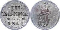 Mecklenburg-Schwerin 3 Pfennig Paul Friedrich 1837-1842. -