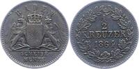 Baden-Durlach 1/2 Kreuzer Friedrich I. 1852-1907. -
