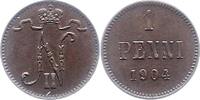 Finnland 1 Penni Nikolaus II. von Russland 1894-1917. -