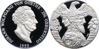 Personenmedaillen Silbermedaille Goethe, Johann Wolfgang von *1749 Frankfurt, +1832. -