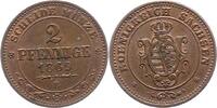 Sachsen-Albertinische Linie 2 Pfennig Johann 1854-1873. -