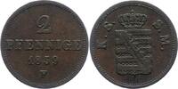 Sachsen-Albertinische Linie 2 Pfennig Johann 1854-1873. -