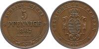 Sachsen-Albertinische Linie 5 Pfennig Johann 1854-1873. -