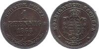 Sachsen-Albertinische Linie Pfennig Johann 1854-1873. -