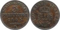 Brandenburg-Preußen 3 Pfennig Friedrich Wilhelm IV. 1840-1861. -
