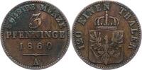 Brandenburg-Preußen 3 Pfennig Friedrich Wilhelm IV. 1840-1861. -