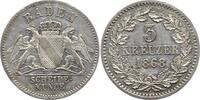 Baden-Durlach 3 Kreuzer Friedrich I. 1852-1907. -