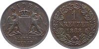 Baden-Durlach Kreuzer Friedrich I. 1852-1907. -