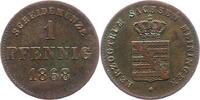 Sachsen-Meiningen Pfennig 1868 Georg II. 1866-1914. VF