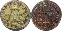 Sachsen-Albertinische Linie Fake Zeitgenössische Fälschung zum 1/12 Taler 17 Friedrich August I. 1694-1733. -