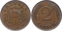 Lettland / Latvijas 2 Santimi Republik 1918-1934. -