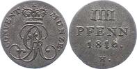 Braunschweig-Calenberg-Hannover 4 Pfennig Georg III. 1760-1820. -