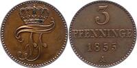Mecklenburg-Schwerin 3 Pfennig Friedrich Franz II. 1842-1883. -