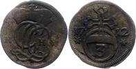 Braunschweig-Calenberg-Hannover 3 Pfennig Georg Ludwig 1698-1714. -