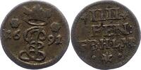 4 Pfennig 1691 Hildesheim-Bistum Jobst Edmund von Brabeck 1688-1702. Sehr schön