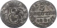 3 Kreuzer  1806-1826 Sachsen-Coburg-Saalfeld Ernst 1806-1826. Sehr schön