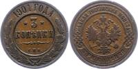 Russland 3 Kopeken Nikolaus II. 1894-1917. -
