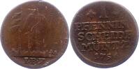 Braunschweig-Calenberg-Hannover Pfennig Georg II. 1727-1760. -