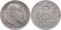 Württemberg 2 Mark Wilhelm II. 1891-1918. -